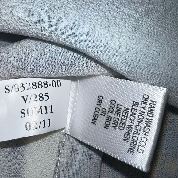 Banana Republic Multi-Color Silk Blouse, Flutter Sleeves & Ruffle Bib, Women’s M - Picture 8 of 11